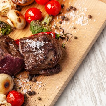 best air fryers under $100 food meat vegetables fried mushrooms tomatoes broccoli